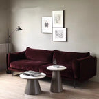 « Galet » Canapé Modulaire en Velours Côtelé Gris - Confort Premium