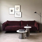 « Galet » Canapé Modulaire en Velours Côtelé Gris - Confort Premium