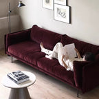 « Galet » Canapé Modulaire en Velours Côtelé Gris - Confort Premium