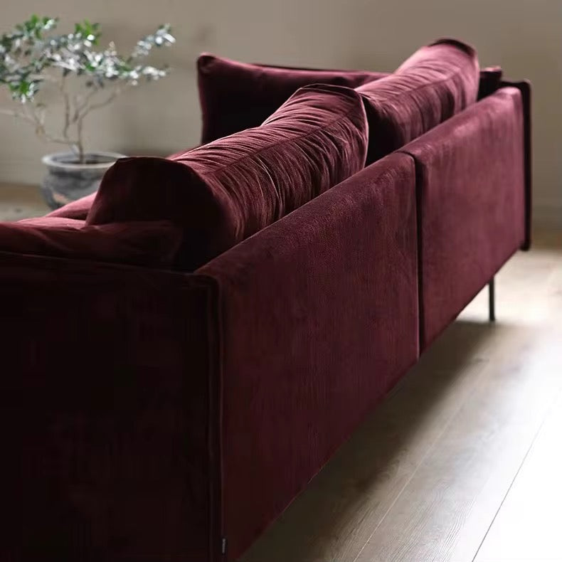 « Galet » Canapé Modulaire en Velours Côtelé Gris - Confort Premium