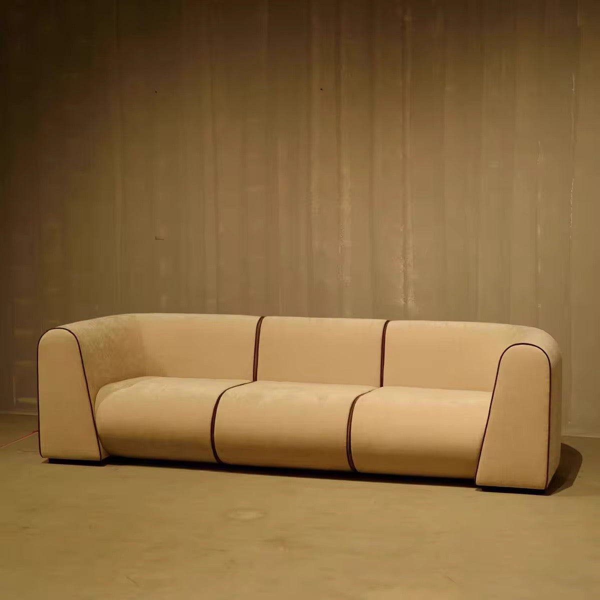 Canapé 3 Places Capitonné Vert Olive / Vert Forêt - Design Contemporain