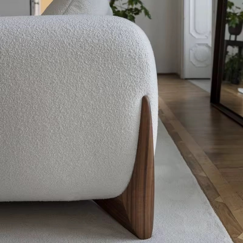 Canapé Courbe Panoramique "Océan" - Velours Bleu Pétrole