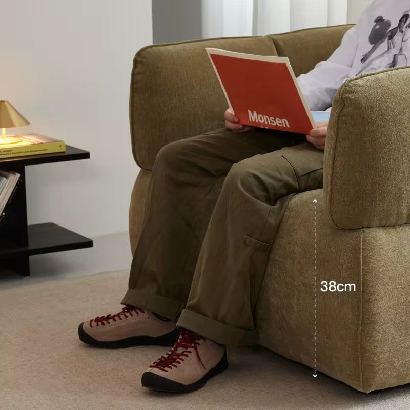 Fauteuil Design "Héritage" Velours Chocolat – Style Années 70 – Maison du Sofa