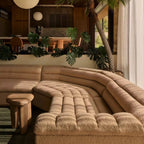 Canapé d'Angle XXL en "U" Chocolat - Design Organique Panoramique - Maison du Sofa