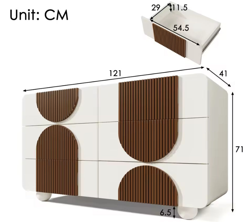 Commode avec 6 tiroirs